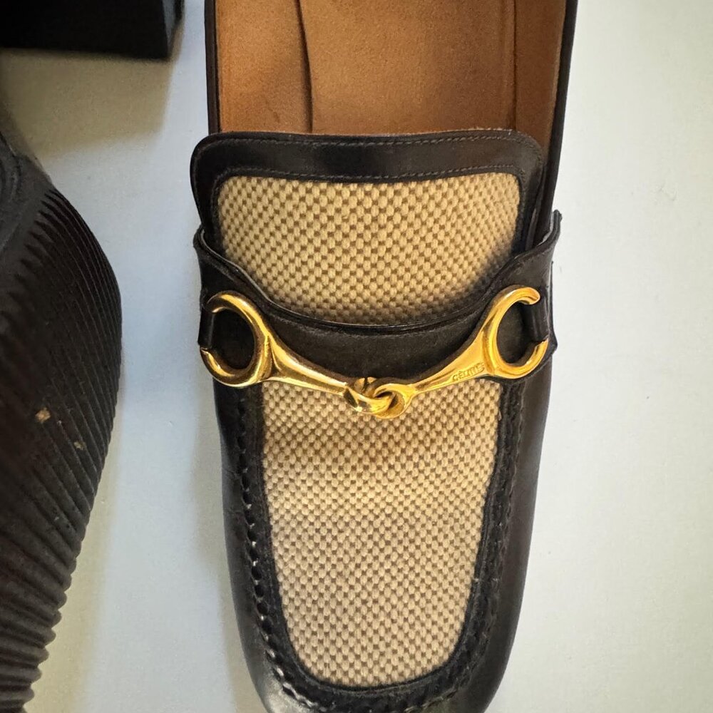 Céline Paris Horsebit/ Flat Mule Loafers - Picture 4 of 6